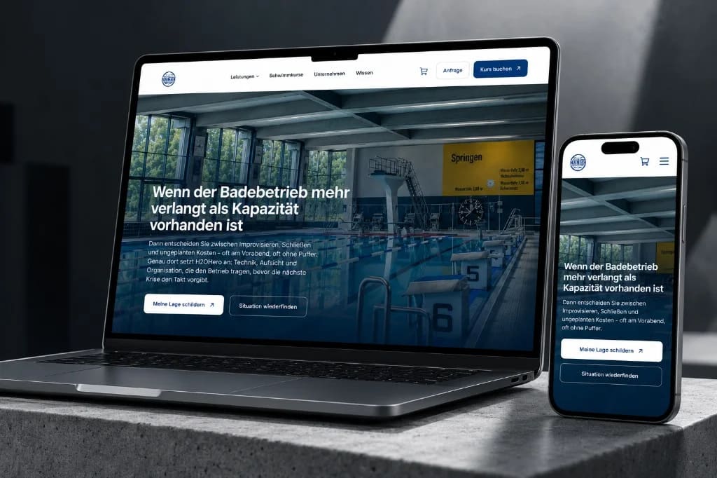 H2oHero – Bäderwelt – Website-Ausschnitt