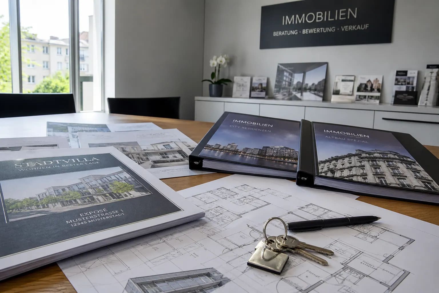 Makler-Website mit Objektübersicht und Kontakt